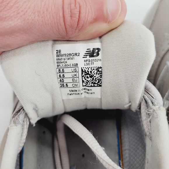 NEW BALANCE WW928GR2 928 V2 Tan Gray Leather Walking Shoes Women’s Size 8.5 2E - Picture 8 of 8